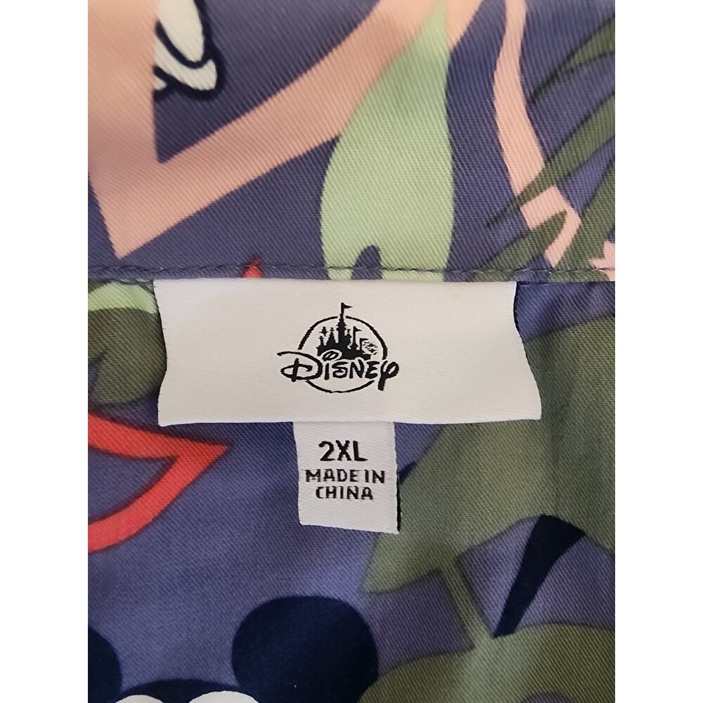 Disney Vacation Resort Floral Mickey Print Hawaiian Shirt Mens Size 2XL - Picture 5 of 9